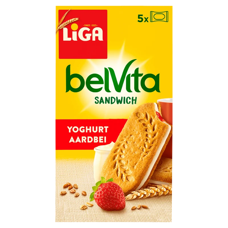 Liga Sandwich Koekjes Yoghurt Aardbei