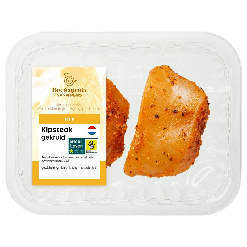 Boerentrots Kipsteak gekruid