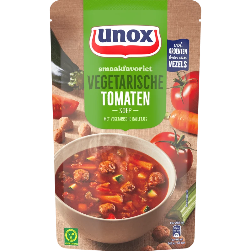 Unox Soep in zak tomaat veg. balletjes