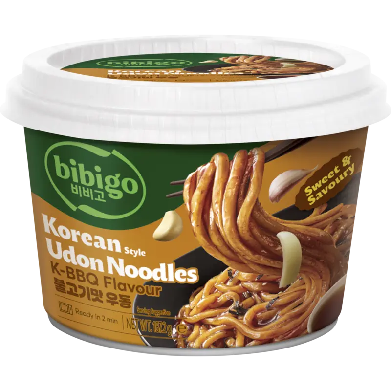 Bibigo Korean style udon noodles K-BBQ flavour