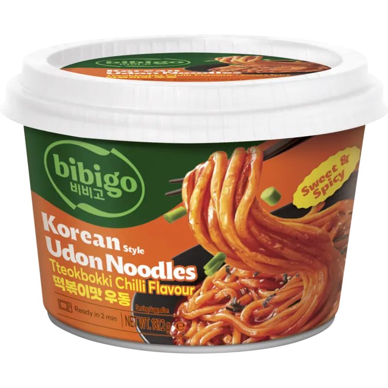Bibigo Korean style udon noodles chili flavour