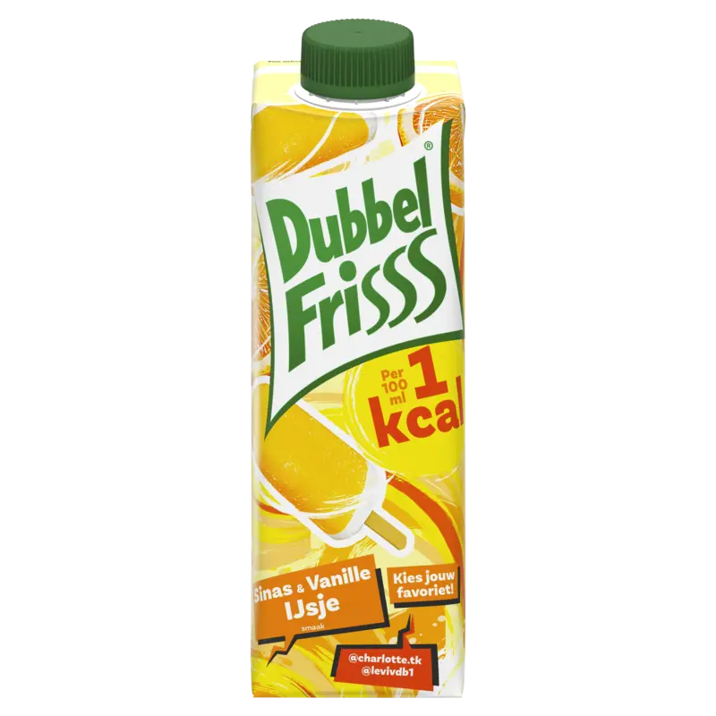 DubbelFrisss 1kcal sinas & vanille ijsje smaak