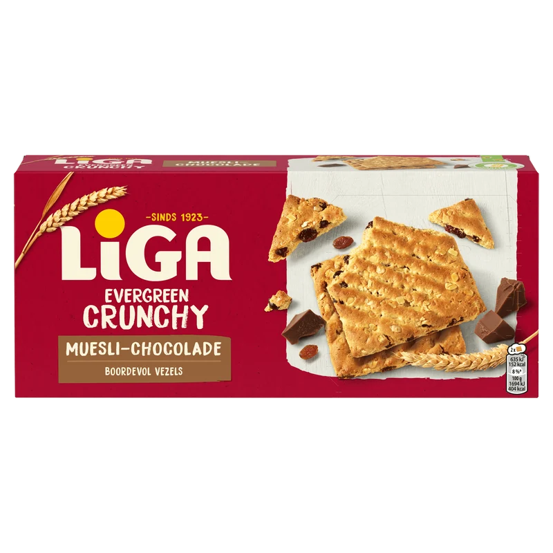 Liga EverGreen koekjes muesli en chocolade