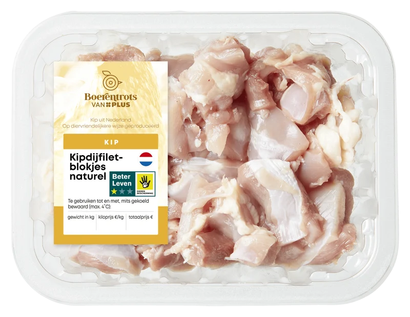 Boerentrots Kipdijfiletblokjes naturel