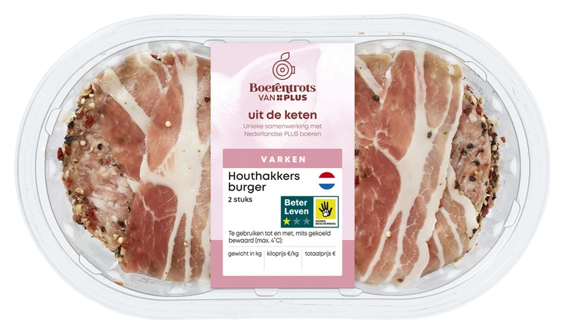Boerentrots Houthakkers burger 2 stuks