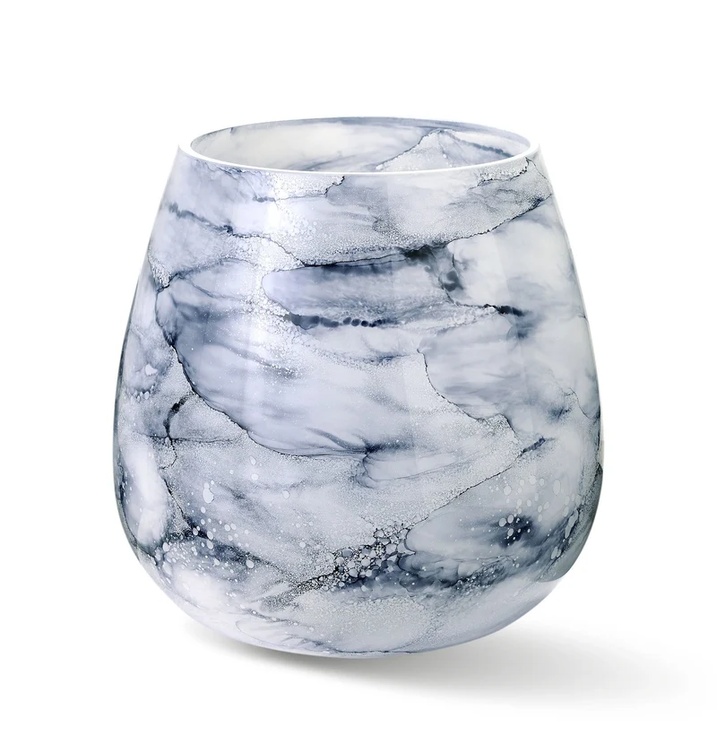 Terroso Vaas Arctic - Marmerglas - 25 cm