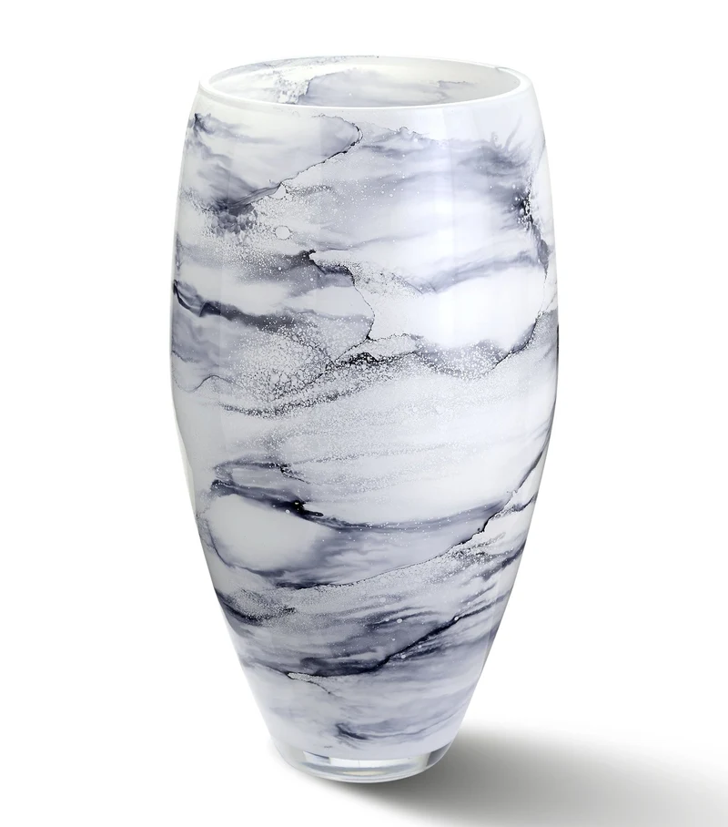 Terroso Vaas Arctic - Marmerglas - 38 cm