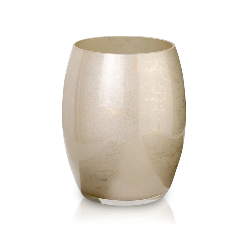 Terroso Vaas Cappuccino - Beige Marmerglas - 20 cm