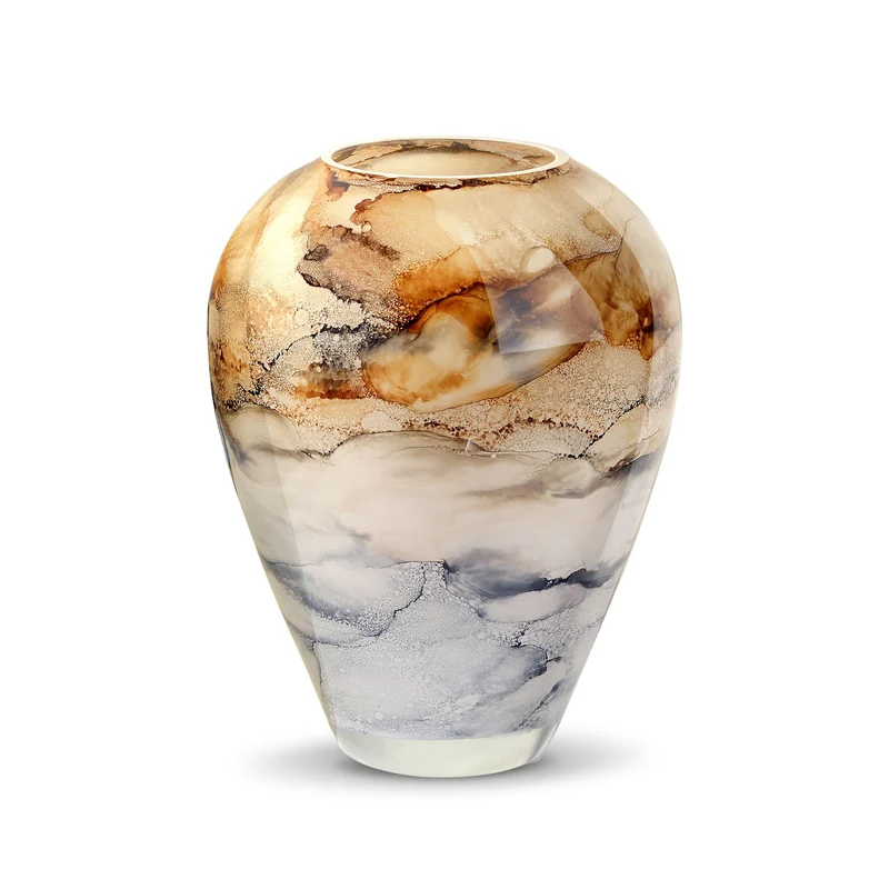 Terroso Vaas Zand - Marmerglas - 27 cm