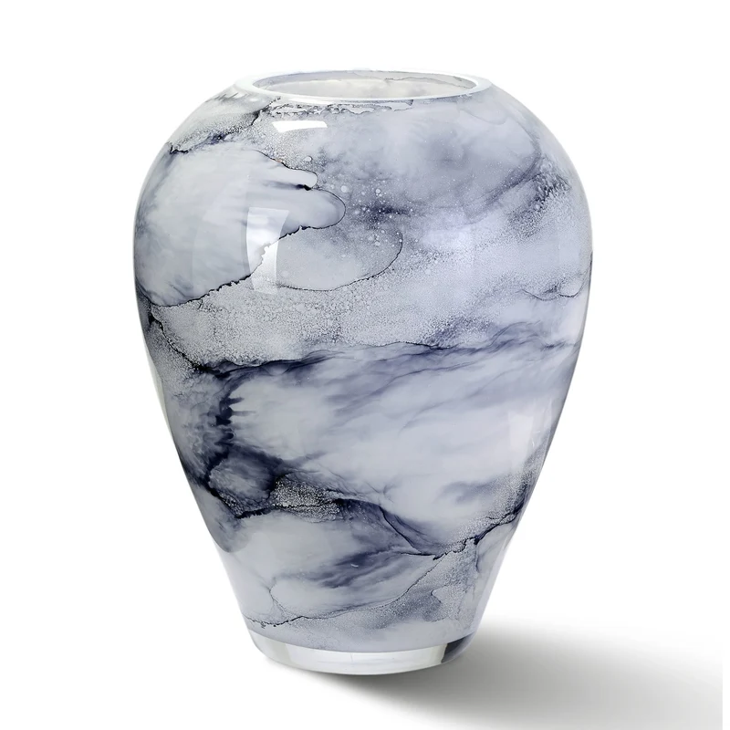 Terroso Vaas Arctic - Marmerglas - 27 cm