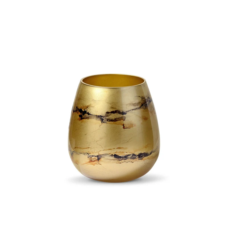 Terroso Vaas Goud - Marmerglas - 21 cm