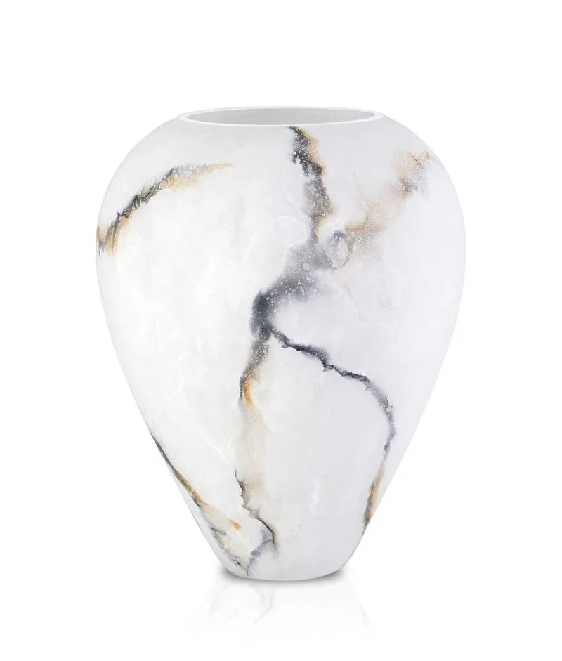 Terroso Vaas Ice - Mat Marmerglas - 33 cm