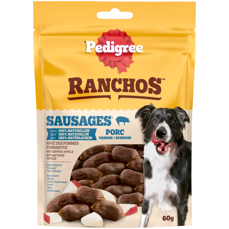 Pedigree Ranchos sausages varken met appel