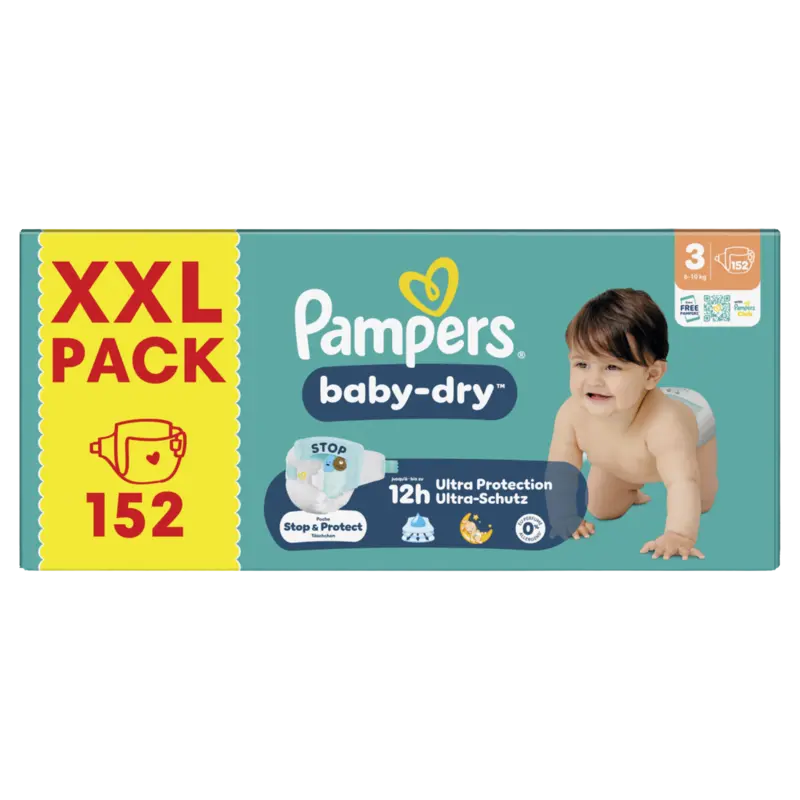 Pampers Baby-dry luiers maat 3 XXL pack