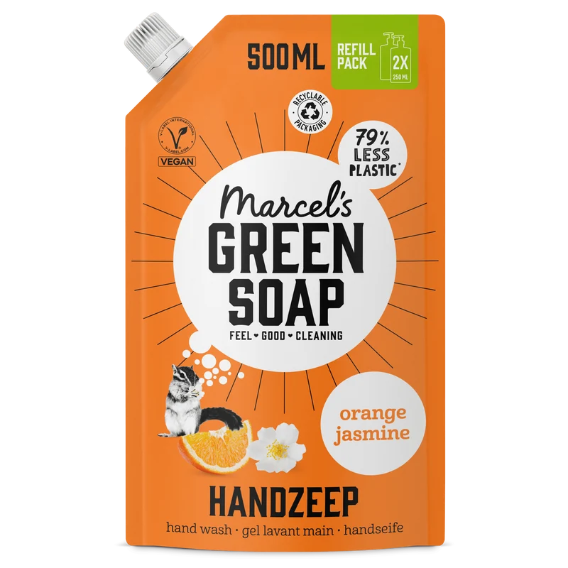 Marcel's Green Soap Handzeep Sinaasappel & Jasmijn navul