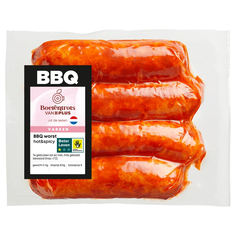 Boerentrots BBQ worst Hot & Spicy