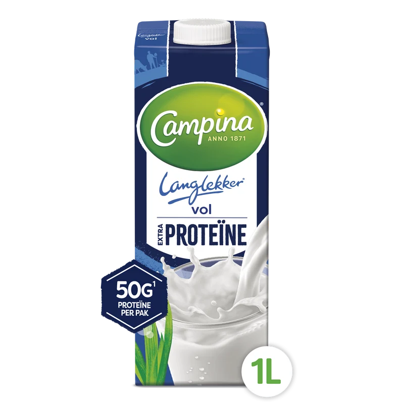 Campina Langlekker Volle melk Extra Protein