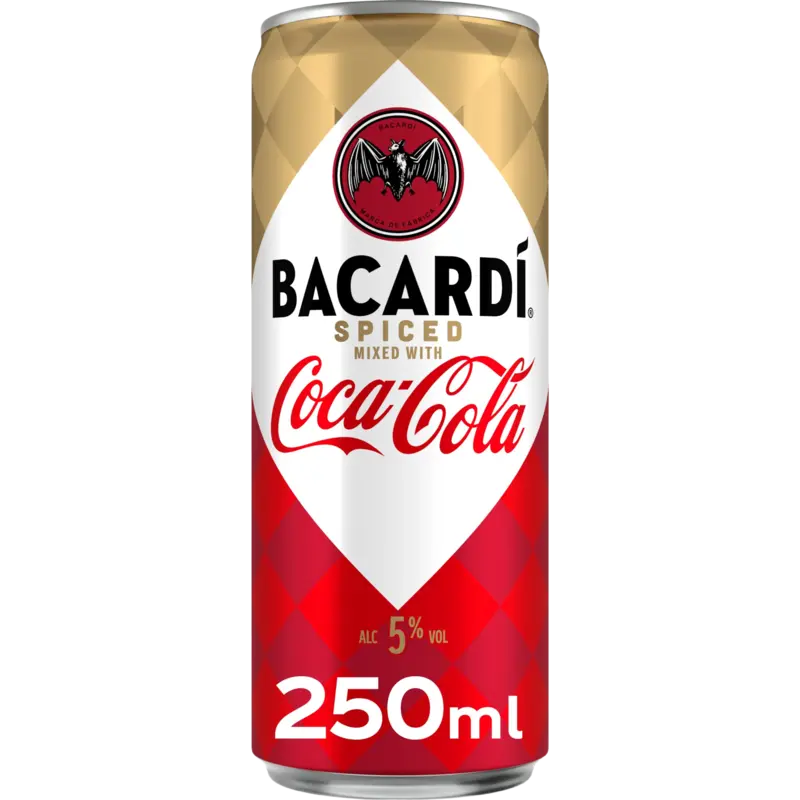 Bacardi Spiced with coca cola