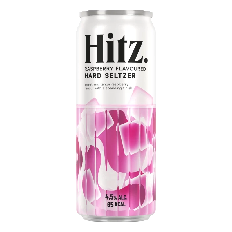 Hitz Hard seltzer raspberry flavoured