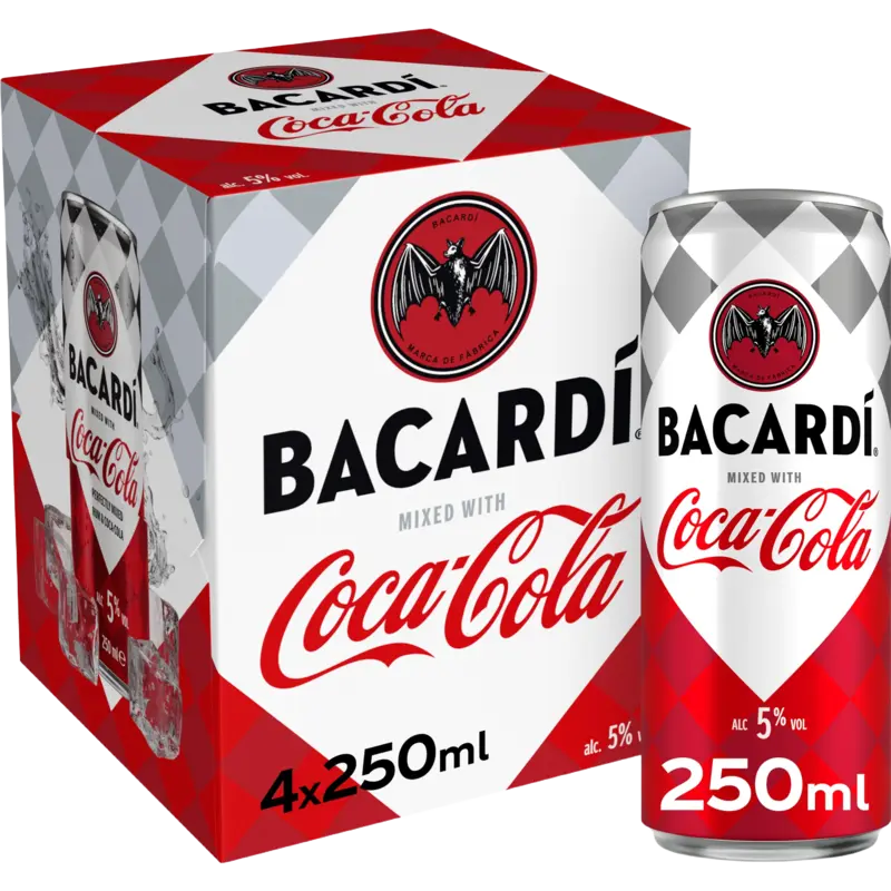 Bacardi Mixed with coca cola 4-pack