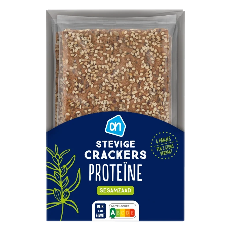 Stevige crackers proteïne sesamzaad