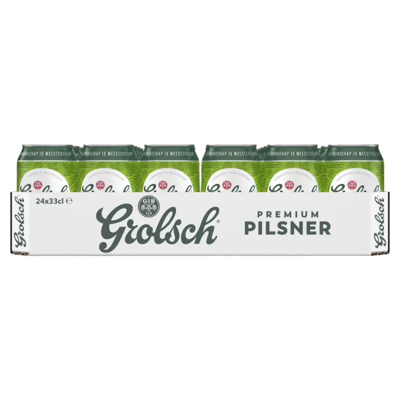 Grolsch Premium pilsner blik tray