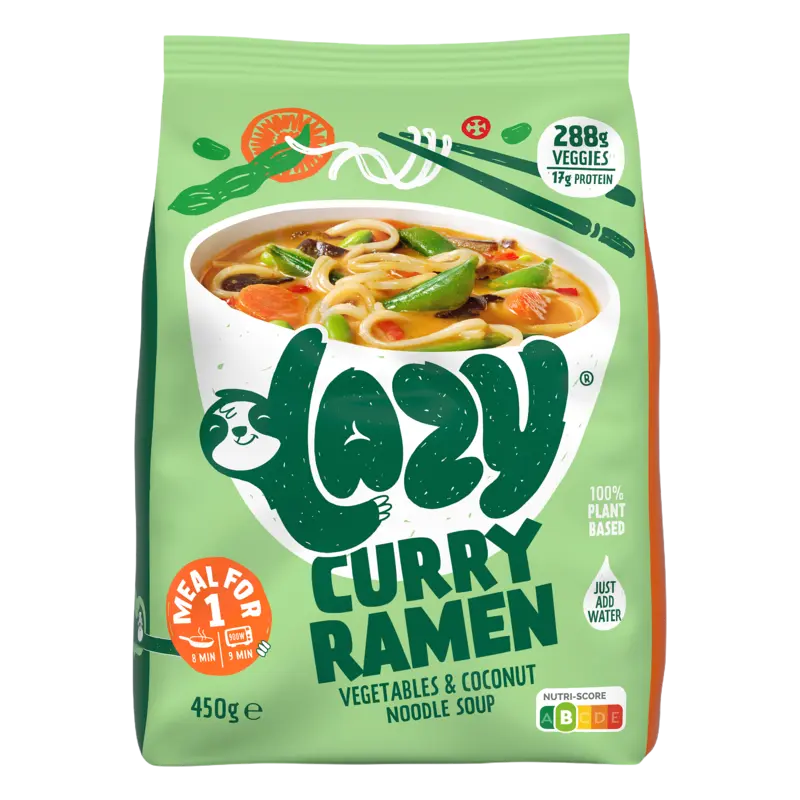 Lazy Curry ramen maaltijd