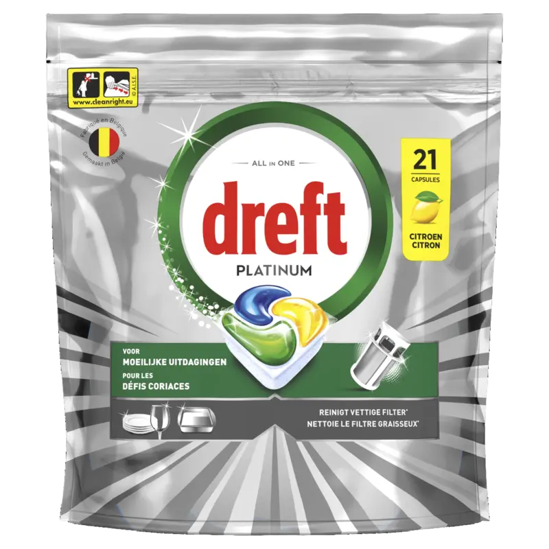 Dreft Platinum vaatwastabletten citroen