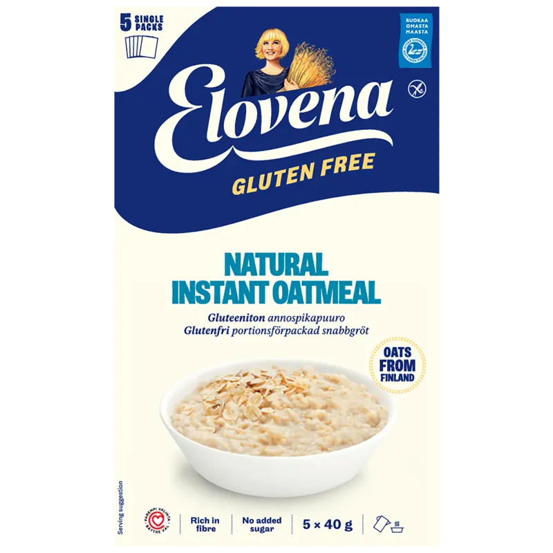 Elovena Natural instant oatmeal glutenvrij