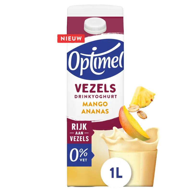 Optimel Drinkyoghurt vezels mango ananas