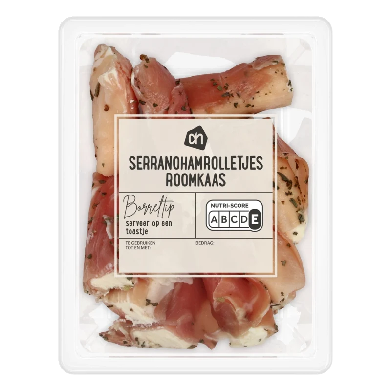 Serranohamrolletjes roomkaas