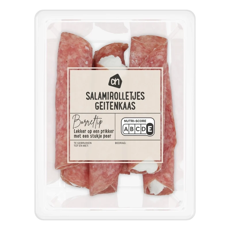 Salamirolletjes geitenkaas