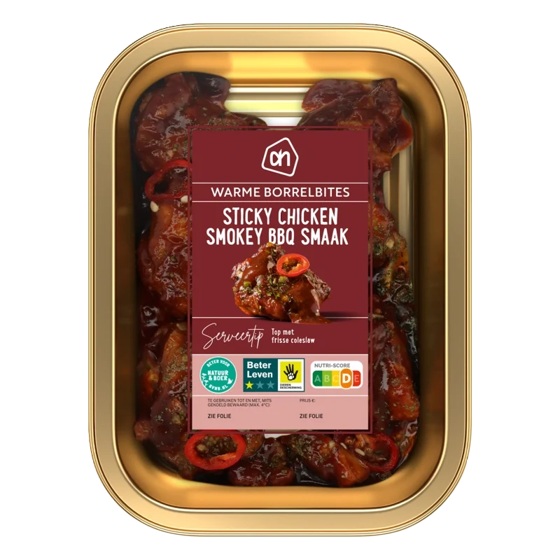Sticky chicken smokey BBQ smaak