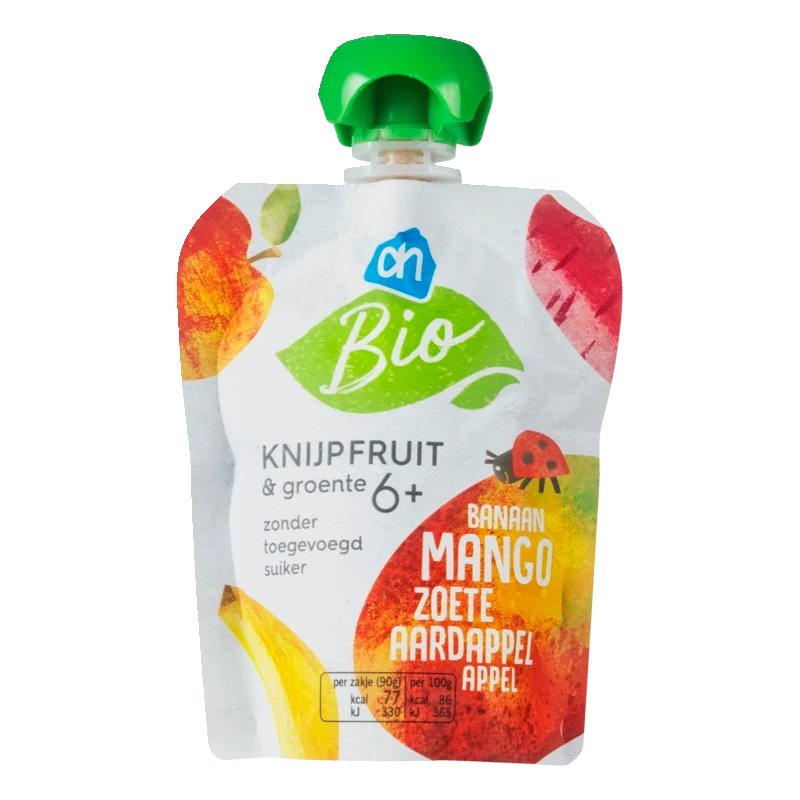 Biologisch Knijpfruit mango zoete aardappel 6m+