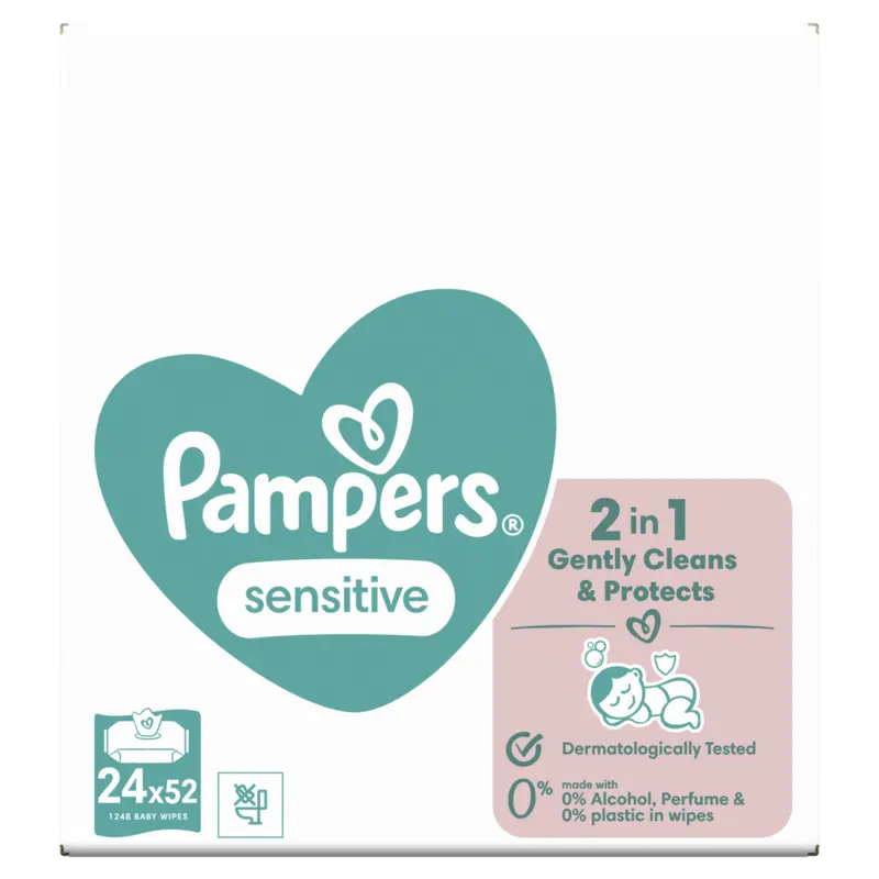 Pampers Sensitive baby wipes 24-pack