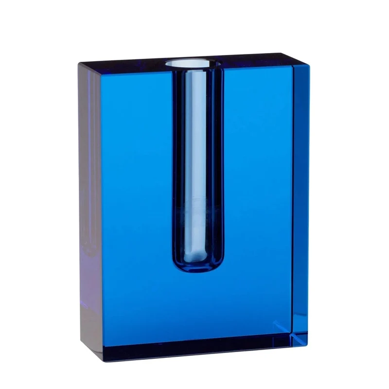 Blauwe blokvaas