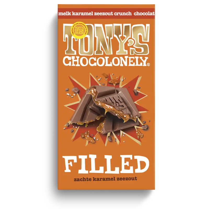 Tony's Chocolonely Filled melk karamel zeezout crunch