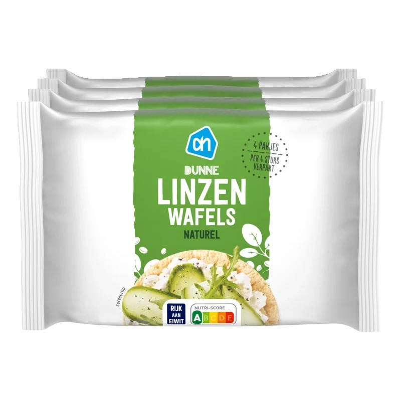 Dunne linzenwafels naturel 4-pack