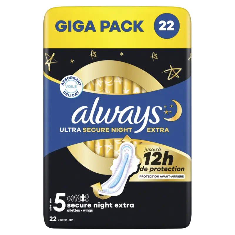 Always Ultra secure night extra wings giga pack