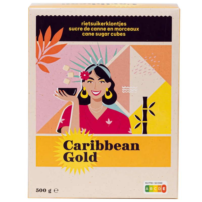 Caribbean Gold Sugar Rietsuiker klontjes