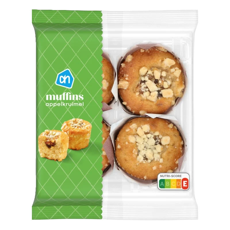 Appel crumble muffins