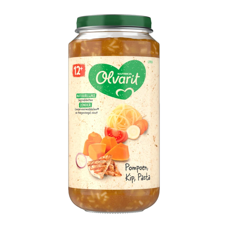 Olvarit 12+mnd Pompoen Kip Pasta