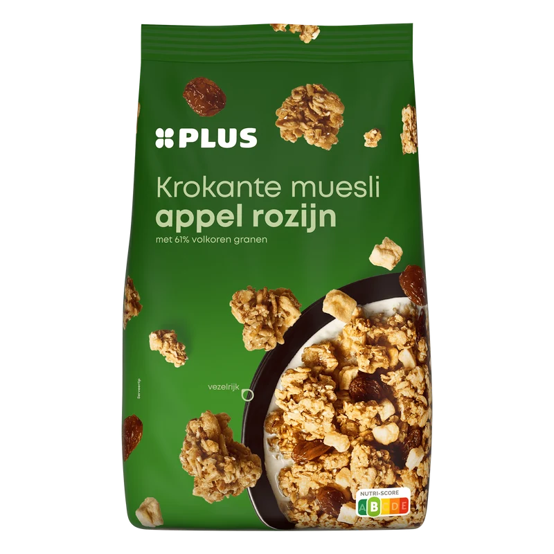 Krokante muesli appel en rozijn