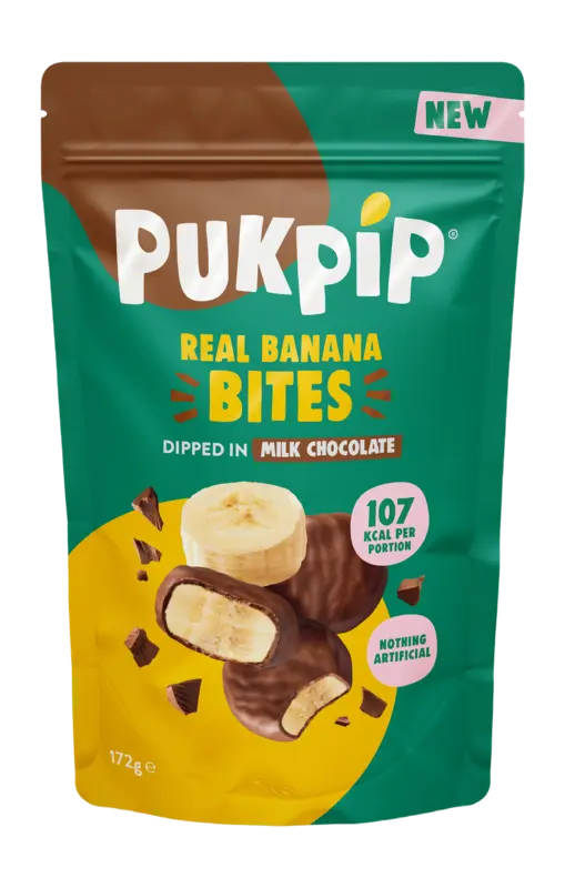 Pukpip Real banana bites milk chocolate