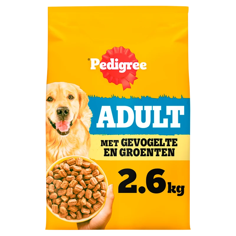 Pedigree Droog adult gevogeltje en groente