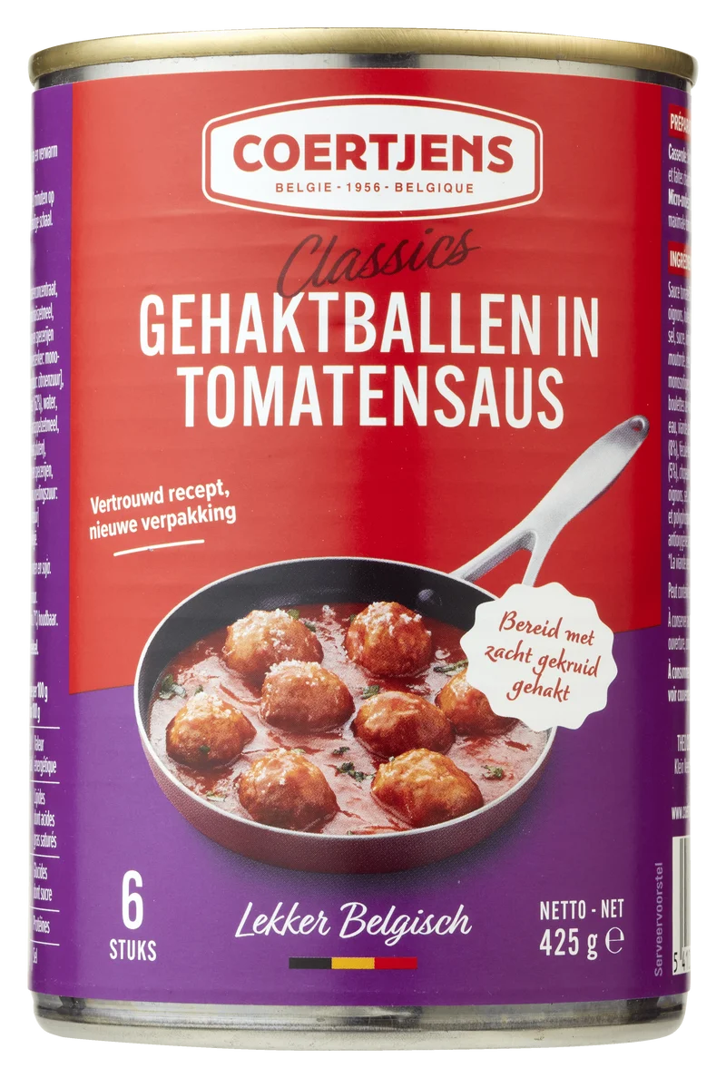 Coertjens Gehaktballen in tomatensaus