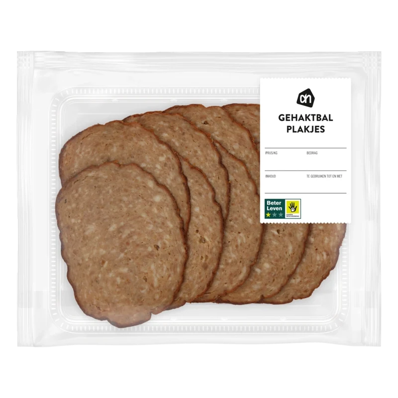 Gehaktbal plakjes