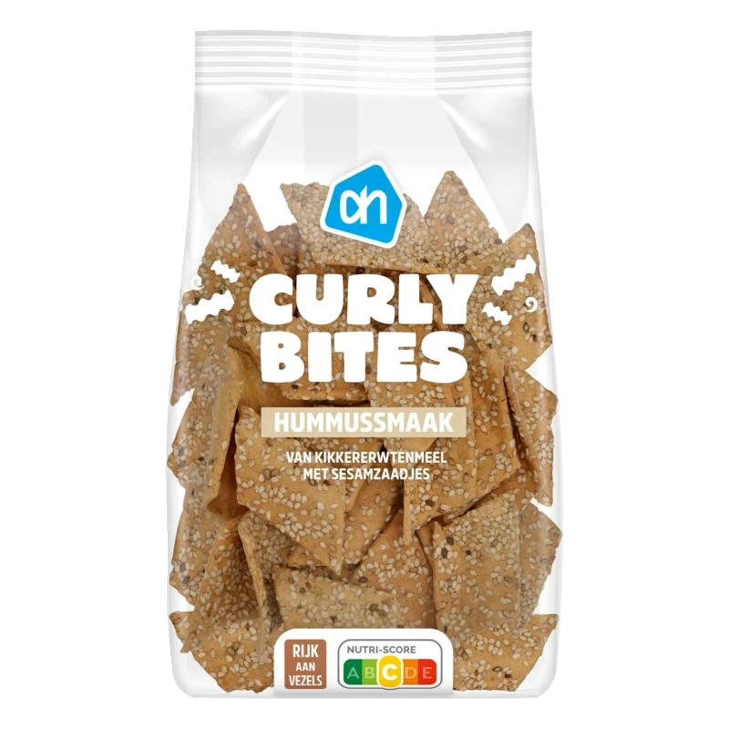 Curly crackers hummussmaak