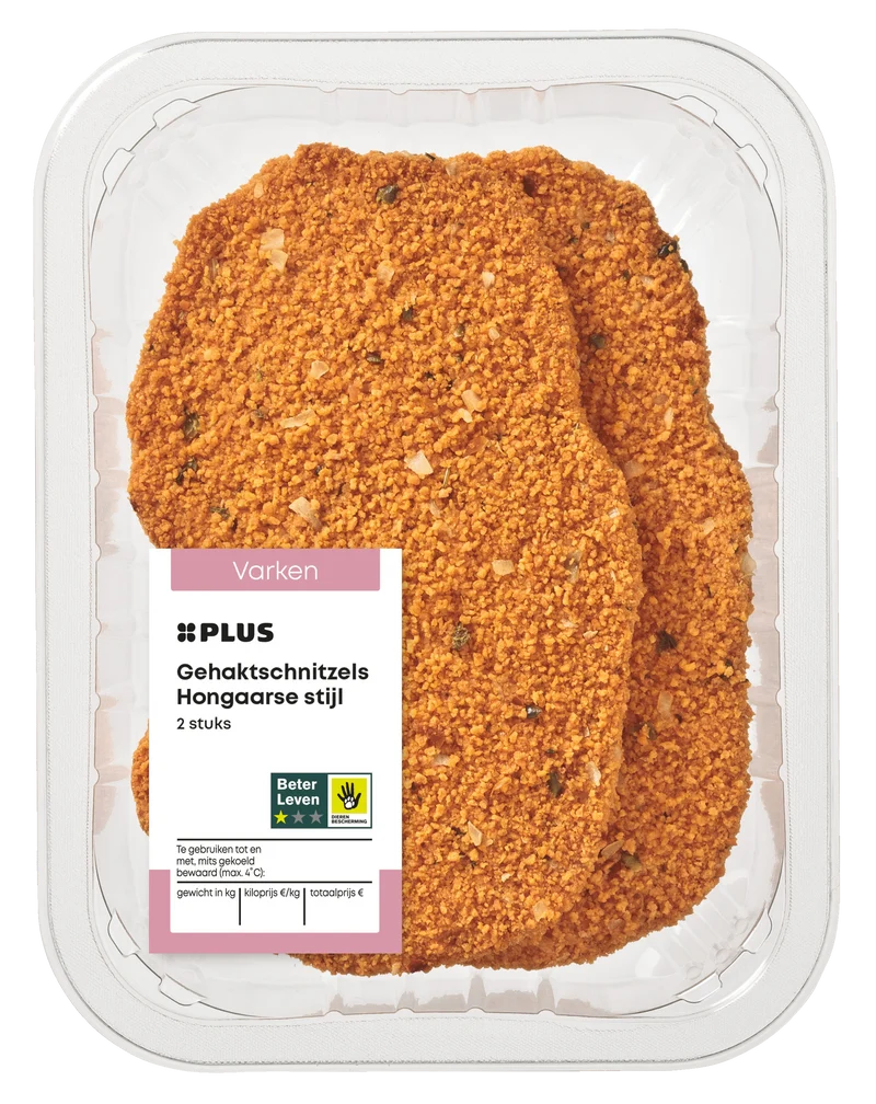 Gehaktschnitzels Hongaarse stijl 2st