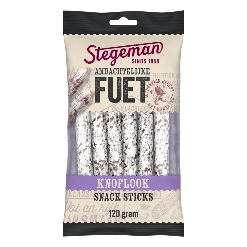 Stegeman Ambachtelijke fuet sticks knoflook